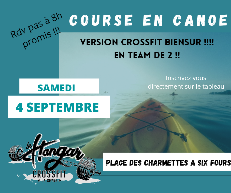 affiche évènement Course de canoe box crossfit la Seyne